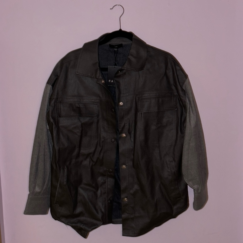 Leather shacket size medium